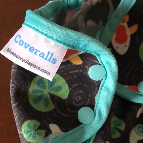 Coveralls Blueberry Koi Fish Diaper Cover - Picture 2 of 11